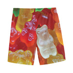 Sweet Gummy Bear Print Men's Sports Shorts