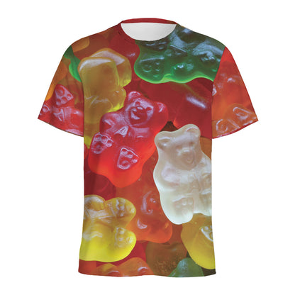 Sweet Gummy Bear Print Men's Sports T-Shirt