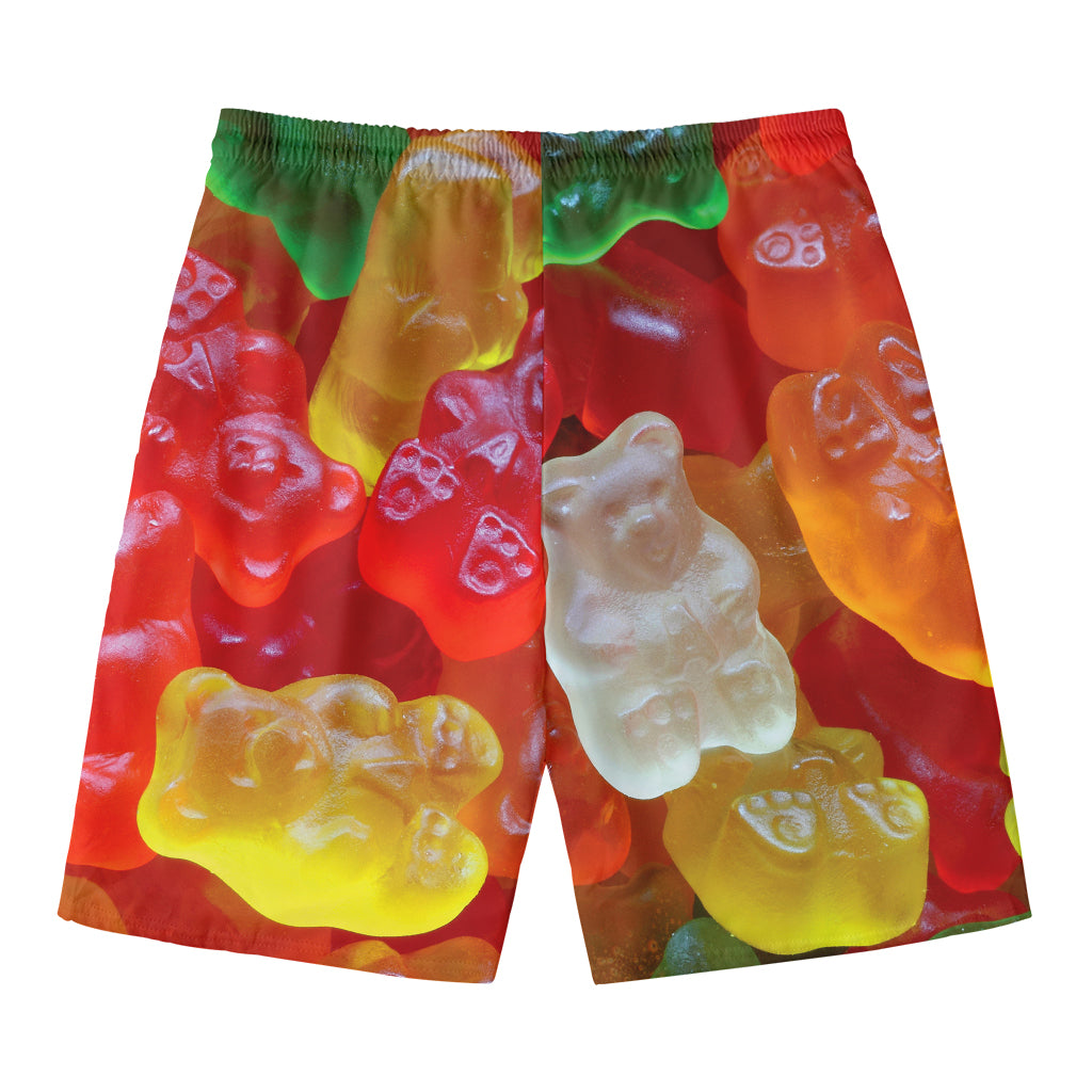Sweet Gummy Bear Print Men's Swim Trunks