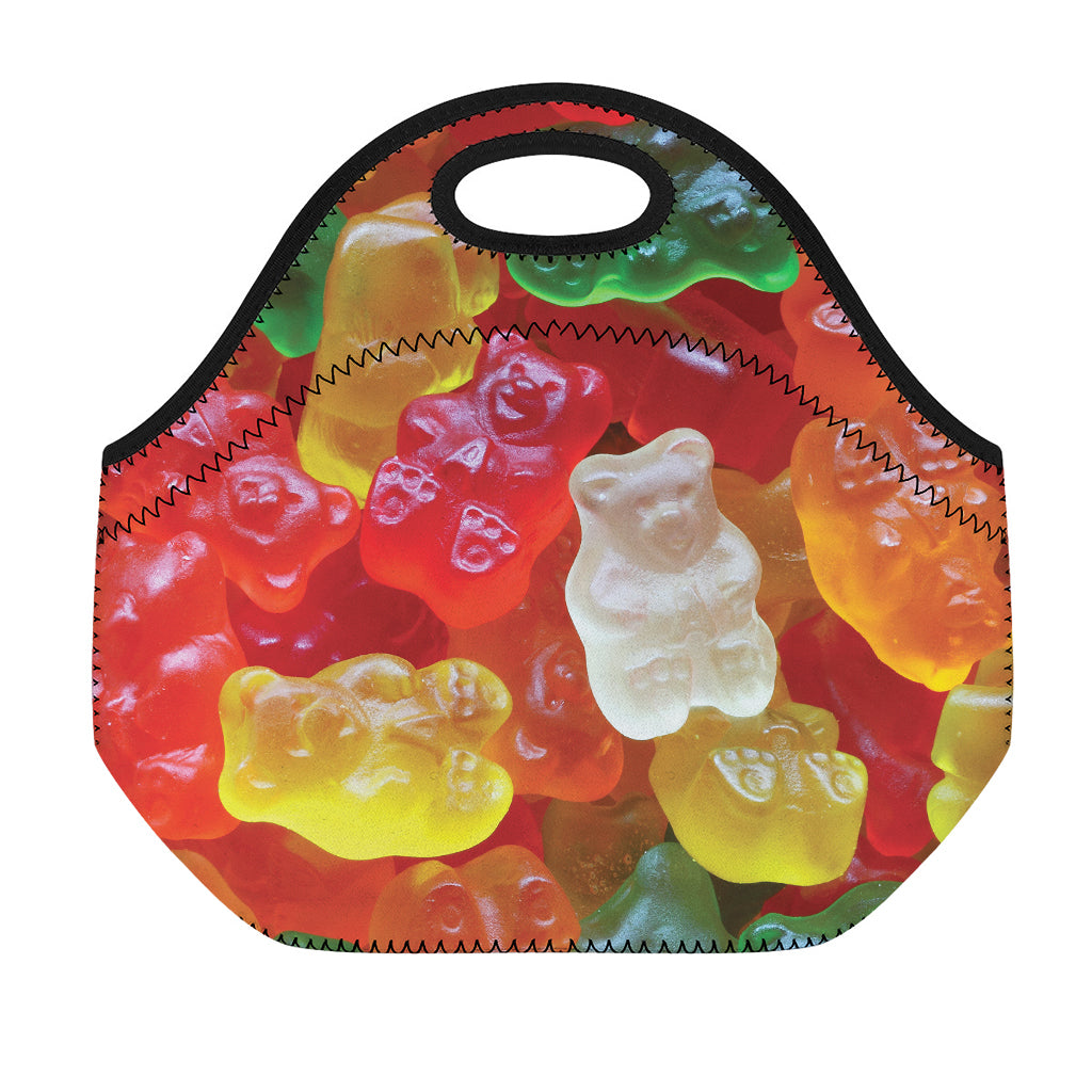 Sweet Gummy Bear Print Neoprene Lunch Bag