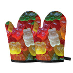 Sweet Gummy Bear Print Oven Mitts