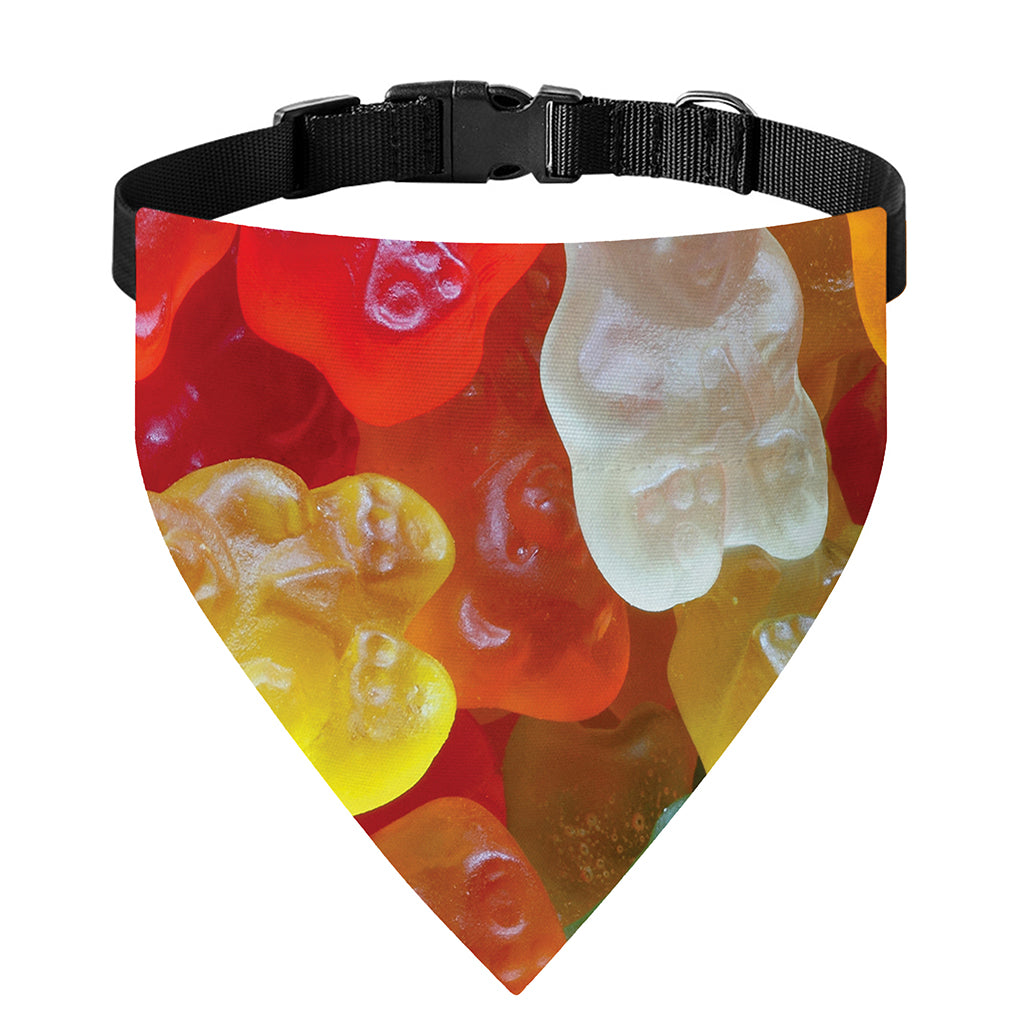 Sweet Gummy Bear Print Over The Collar Dog Bandana