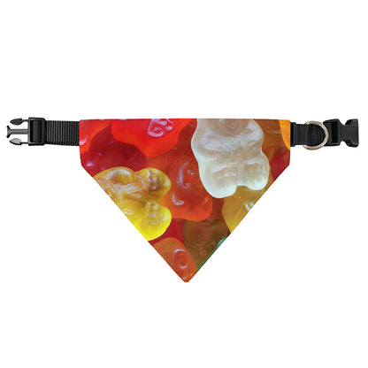 Sweet Gummy Bear Print Over The Collar Dog Bandana