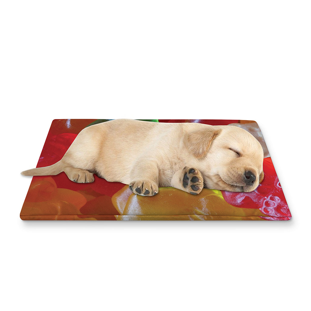 Sweet Gummy Bear Print Pet Cooling Mat Cover
