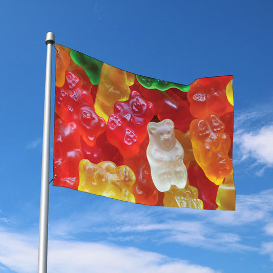 Sweet Gummy Bear Print Polyester Flag