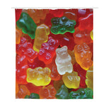 Sweet Gummy Bear Print Polyester Shower Curtain