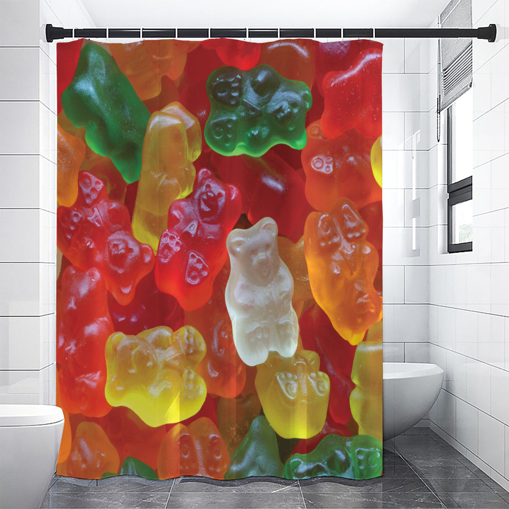 Sweet Gummy Bear Print Premium Shower Curtain