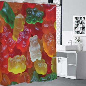 Sweet Gummy Bear Print Premium Shower Curtain