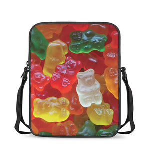 Sweet Gummy Bear Print Rectangular Crossbody Bag