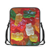 Sweet Gummy Bear Print Rectangular Crossbody Bag