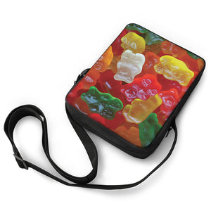 Sweet Gummy Bear Print Rectangular Crossbody Bag