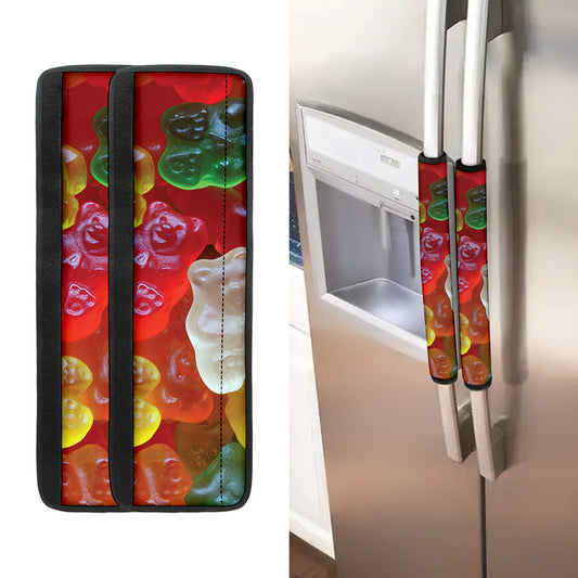 Sweet Gummy Bear Print Refrigerator Handle Covers