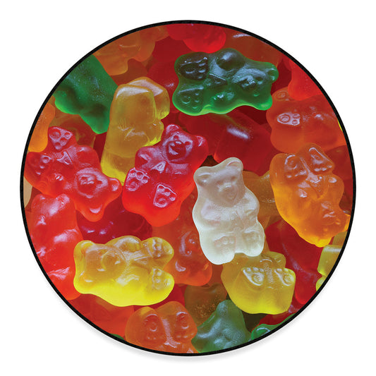 Sweet Gummy Bear Print Round Floor Mat