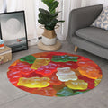 Sweet Gummy Bear Print Round Rug