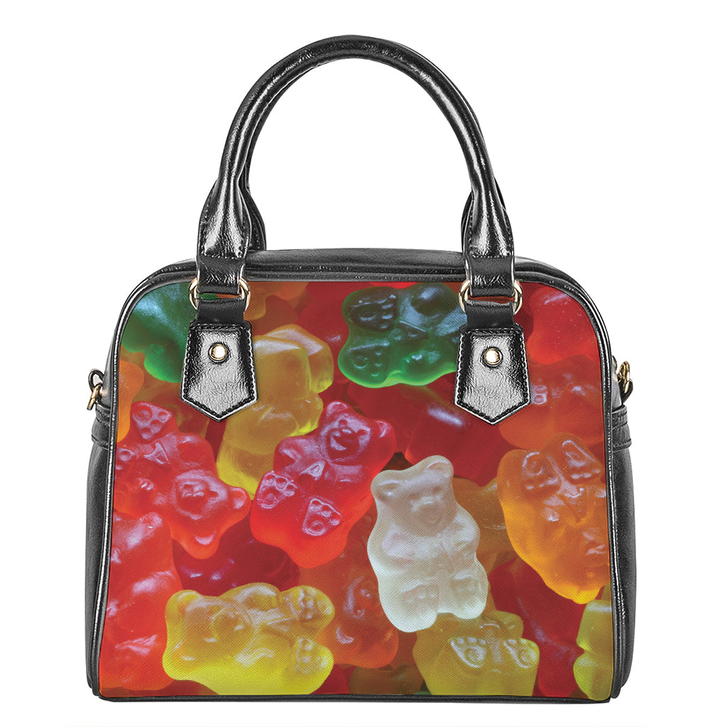 Sweet Gummy Bear Print Shoulder Handbag