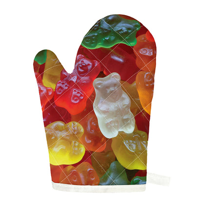 Sweet Gummy Bear Print Single Oven Mitt