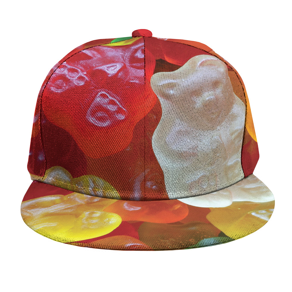 Sweet Gummy Bear Print Snapback Cap