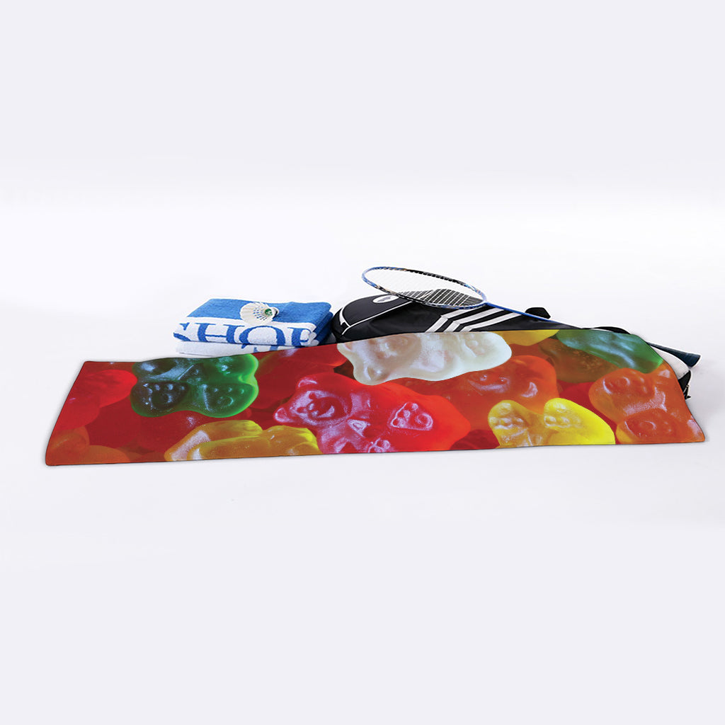 Sweet Gummy Bear Print Sports Towel