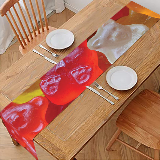 Sweet Gummy Bear Print Table Runner