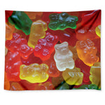 Sweet Gummy Bear Print Tapestry