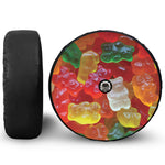 Sweet Gummy Bear Print Tire Cover With Camera Hole