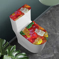 Sweet Gummy Bear Print Toilet Lid And Tank Cover Set