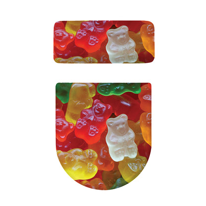 Sweet Gummy Bear Print Toilet Lid And Tank Cover Set