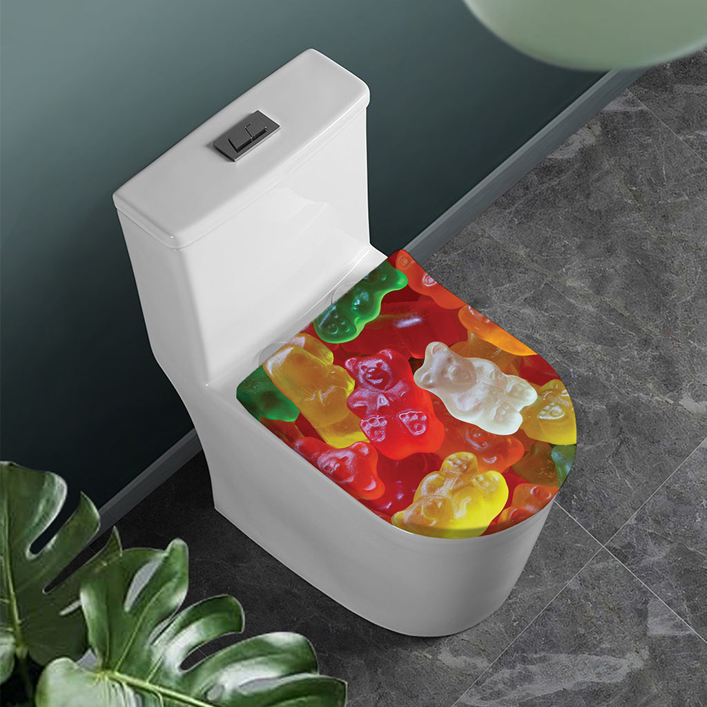 Sweet Gummy Bear Print Toilet Lid Cover