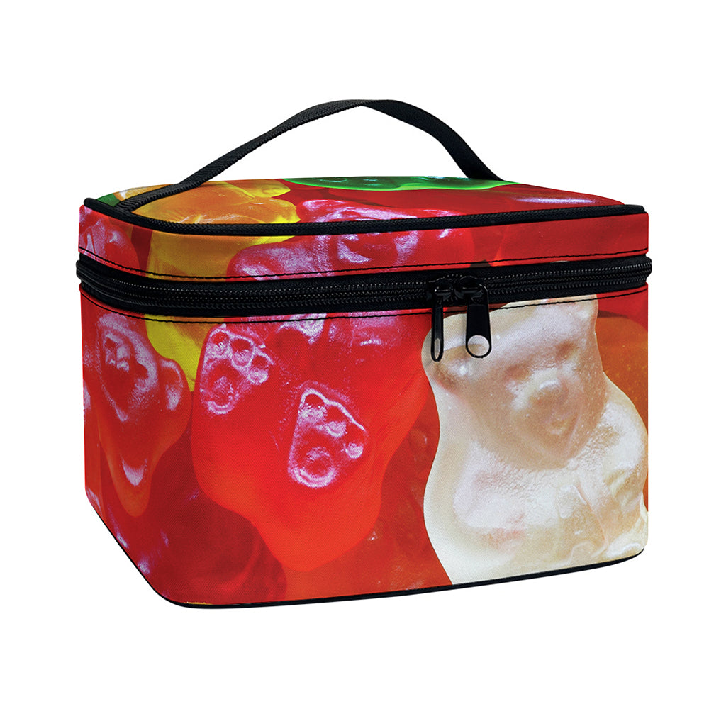 Sweet Gummy Bear Print Travel Makeup Bag