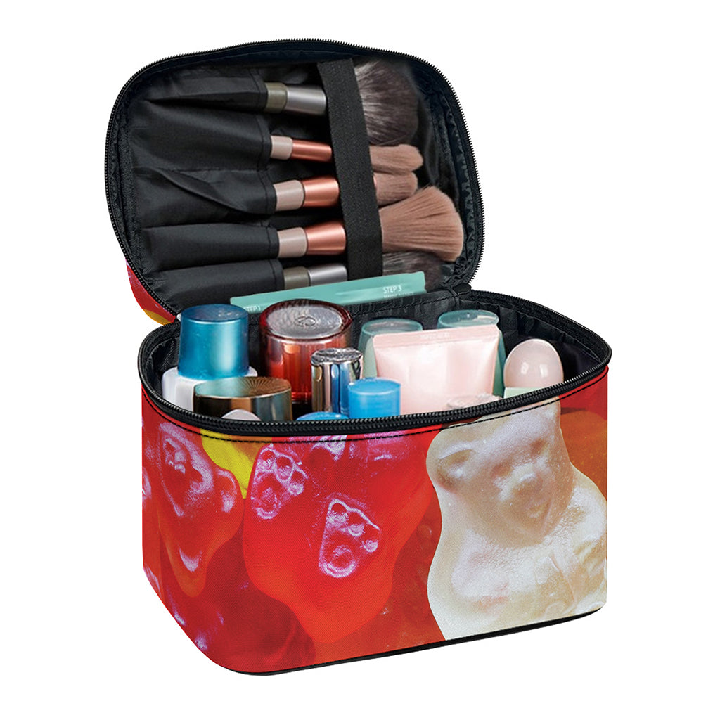 Sweet Gummy Bear Print Travel Makeup Bag