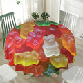 Sweet Gummy Bear Print Waterproof Round Tablecloth