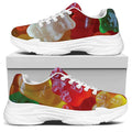 Sweet Gummy Bear Print White Chunky Shoes