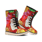 Sweet Gummy Bear Print Winter Boots