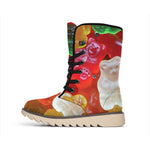 Sweet Gummy Bear Print Winter Boots