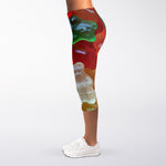 Sweet Gummy Bear Print Women's Capri Leggings