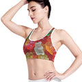 Sweet Gummy Bear Print Women's Sports Bra