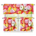 Sweet Gummy Print 3 Piece Kitchen Curtains