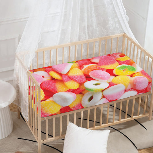 Sweet Gummy Print Baby Crib Sheet