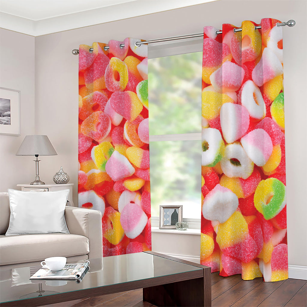 Sweet Gummy Print Blackout Grommet Curtains