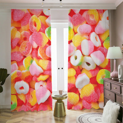 Sweet Gummy Print Blackout Pencil Pleat Curtains