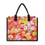 Sweet Gummy Print Canvas Tote Bag