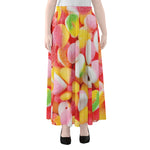 Sweet Gummy Print Chiffon Maxi Skirt