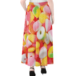 Sweet Gummy Print Chiffon Maxi Skirt