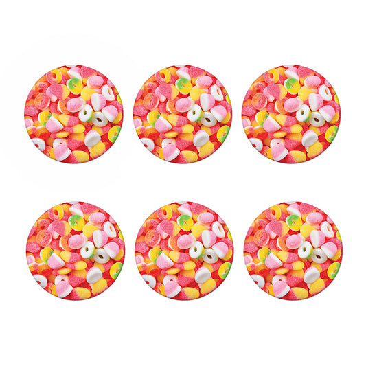 Sweet Gummy Print Coaster Set