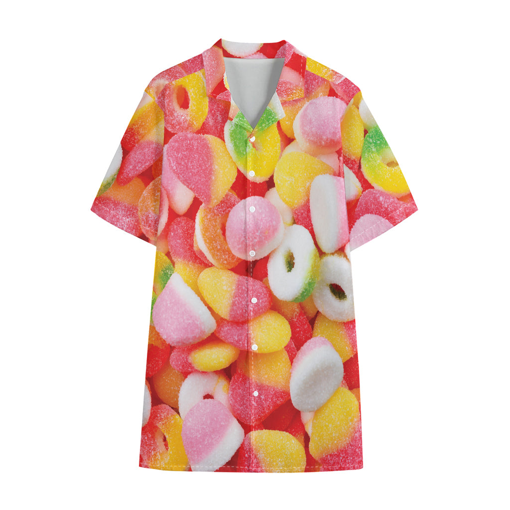 Sweet Gummy Print Cotton Hawaiian Shirt