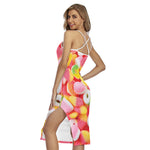 Sweet Gummy Print Cross Back Cami Dress