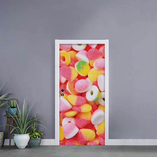 Sweet Gummy Print Door Sticker