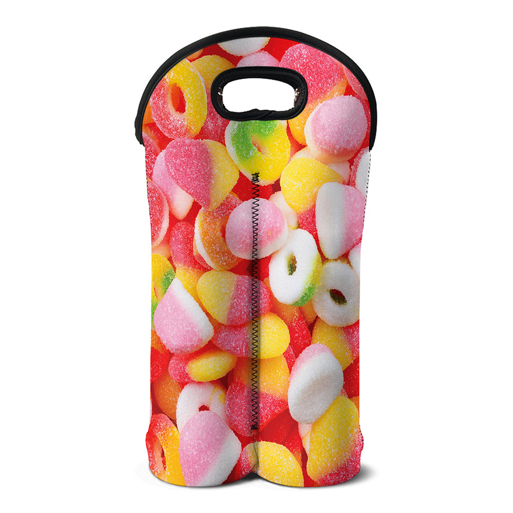 Sweet Gummy Print Double Neoprene Wine Tote