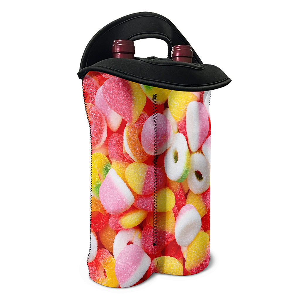 Sweet Gummy Print Double Neoprene Wine Tote
