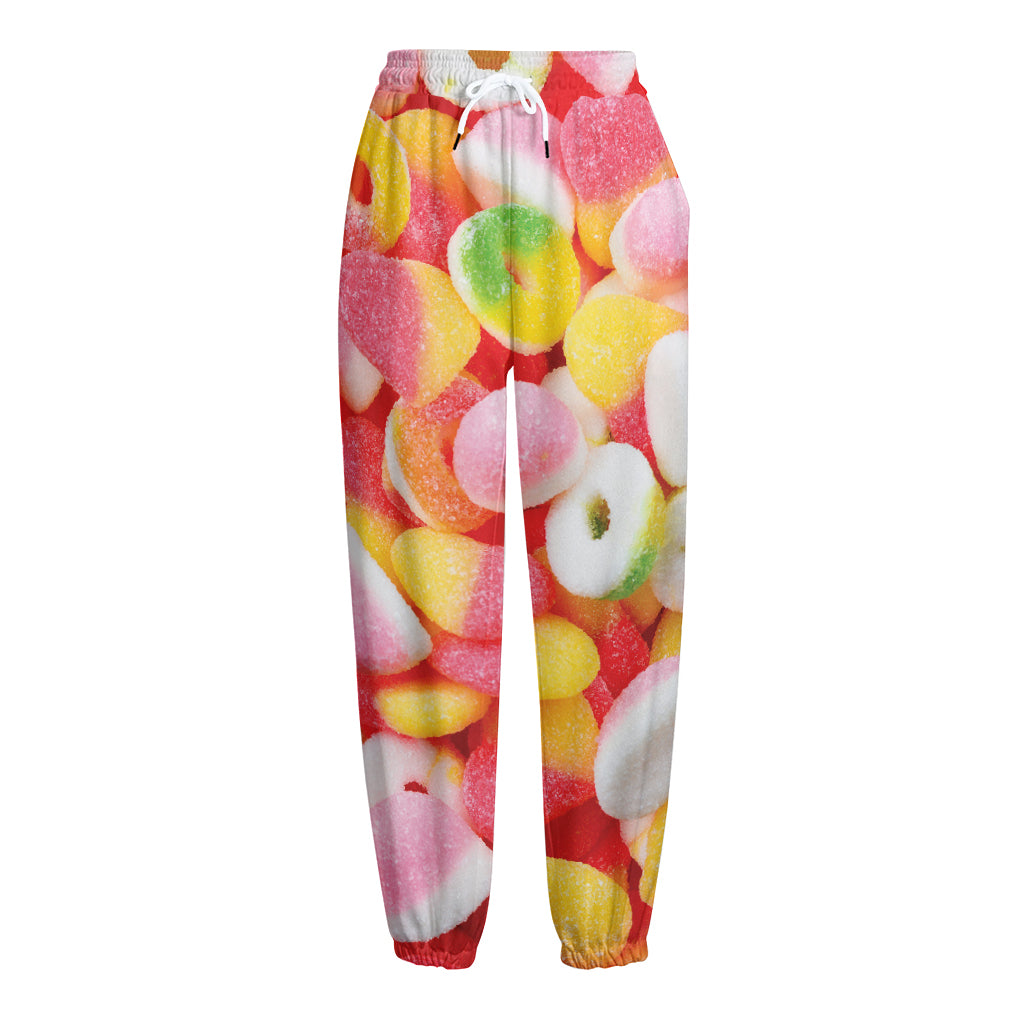 Sweet Gummy Print Fleece Lined Knit Pants